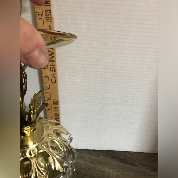 Vtg Mini Upside Down Layered Cake Crystal Chandelier - Picture 9 of 16